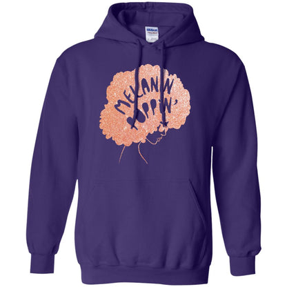 Melanin Poppin Black Beauty African Pride Rose Gold T-shirt Purple