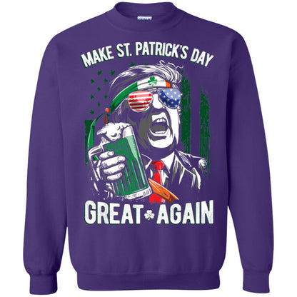 Make St Patricks Day Great Again Trump Leprechaun T-shirt Purple