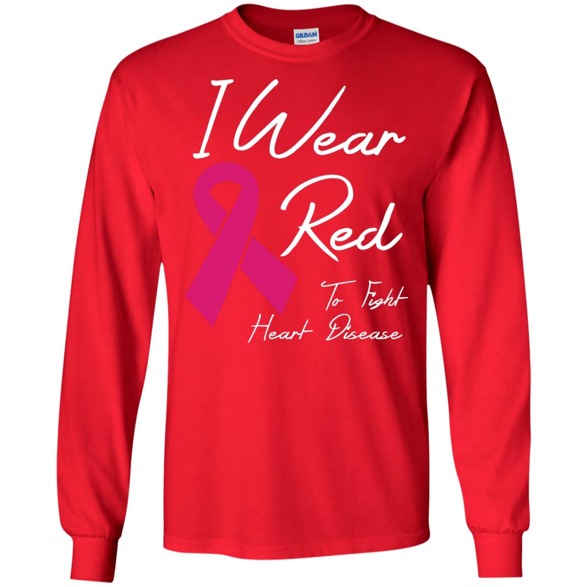 I Wear Red To Fight Heart Disease T-shirt Red