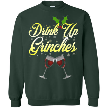 Christmas T-shirt Drink Up Grinches Forest Green