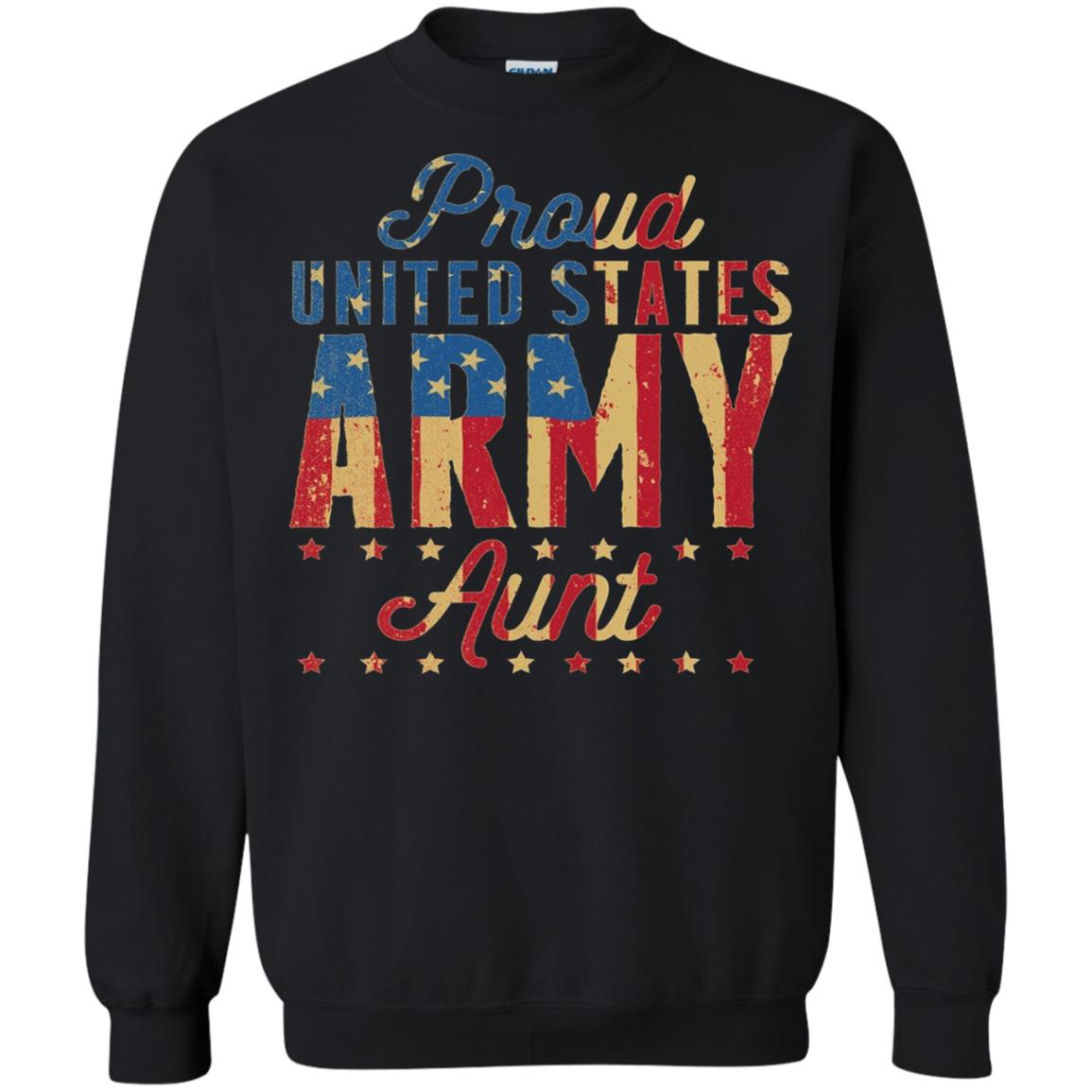 Proud United States Army Aunt Us Shirt Black