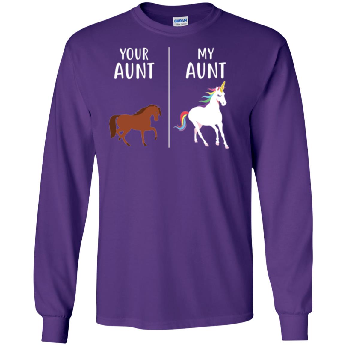 Unicorn T-shirt Your Aunt My Aunt Purple
