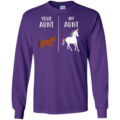 Unicorn T-shirt Your Aunt My Aunt Purple