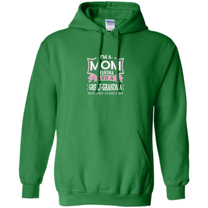 Nana T-shirt Nothing Scares Me I'm Mom Grandma Irish Green