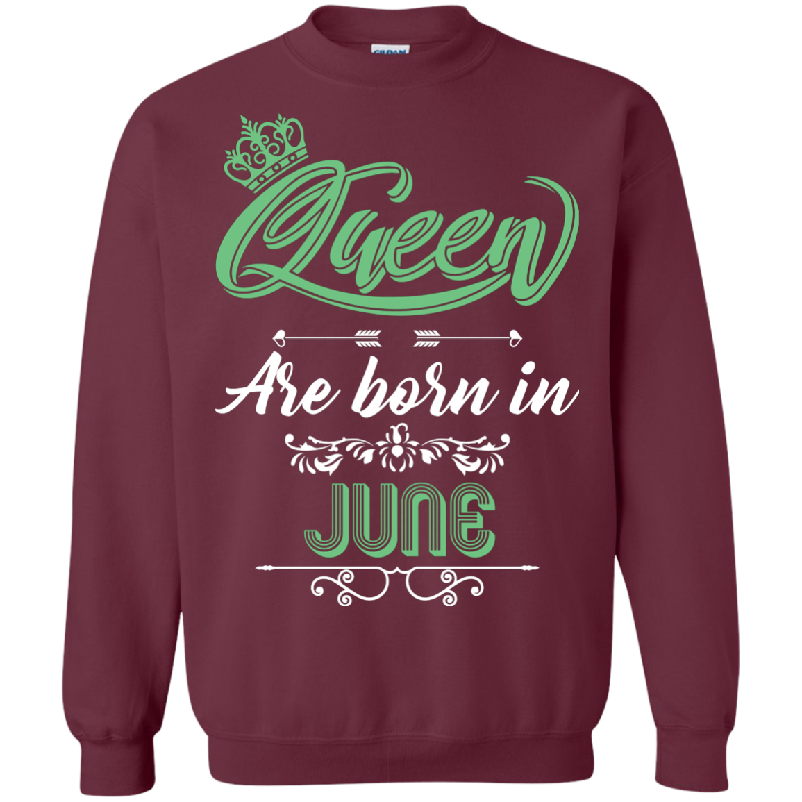 Brithday T-Shirt Queen Are Born In June Maroon