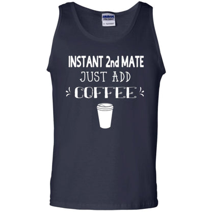 Coffee Lovers T-shirt Instant 2nd Mate Just Add Coffee Navy