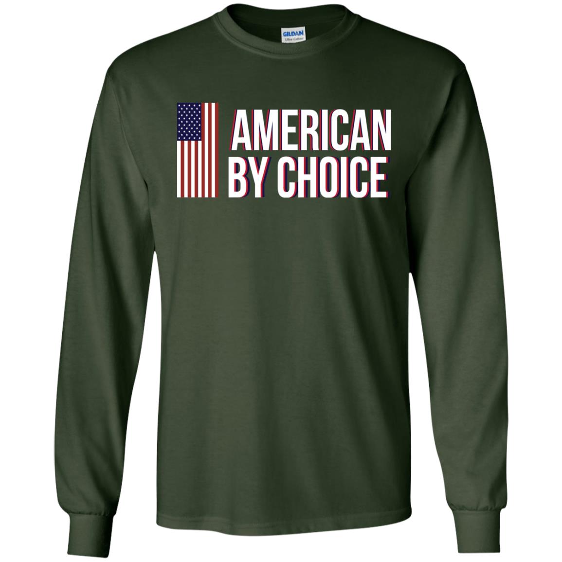 Flag Of American By Choice T-shirt Forest Green