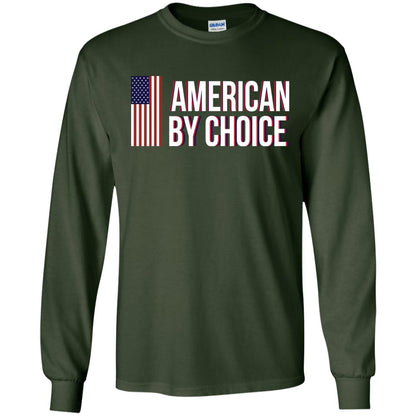 Flag Of American By Choice T-shirt Forest Green