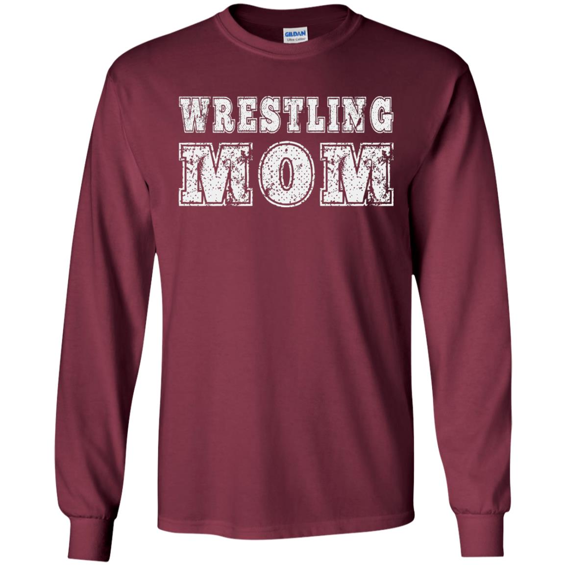 Wrestling Mom Mommy T-shirt Maroon