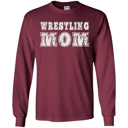 Wrestling Mom Mommy T-shirt Maroon