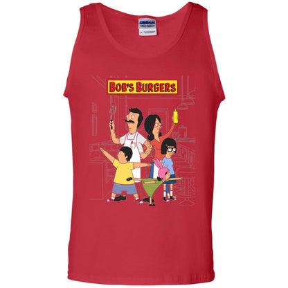 Family Group Hero Pose T-shirt Bob_s Burgers Red
