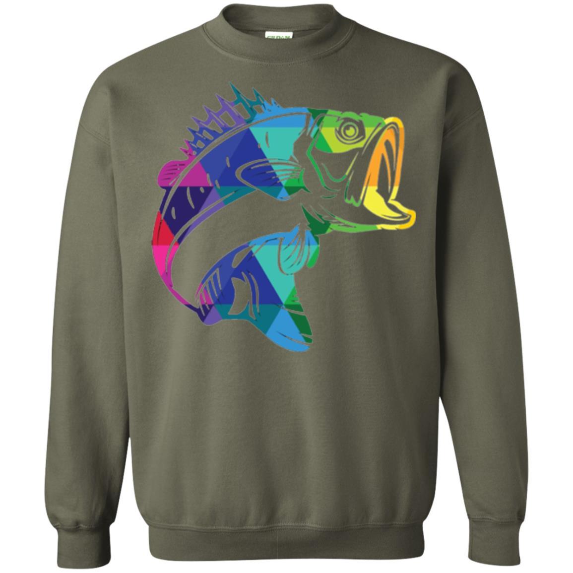 Fisherman T-shirt Fish For Bass Military Green