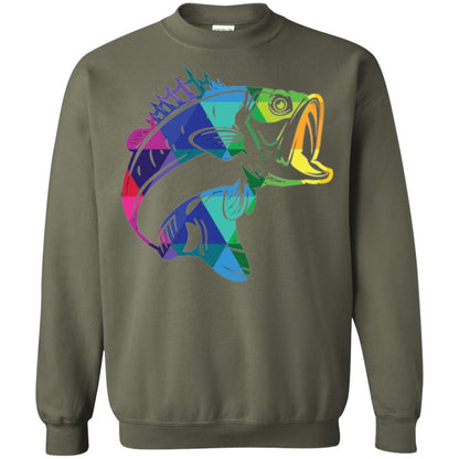 Fisherman T-shirt Fish For Bass Military Green
