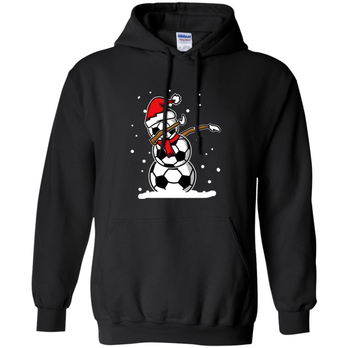 Christmas T-shirt Dabbing Snowman Ball Black