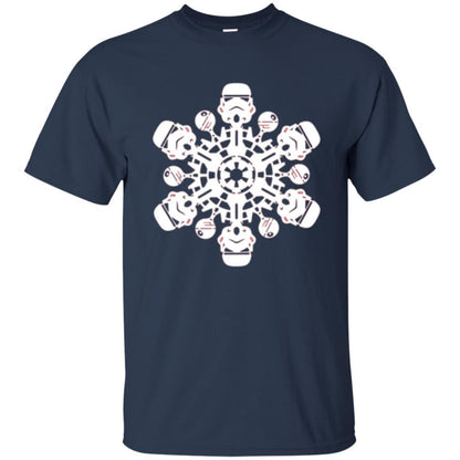 Film T-shirt Star Wars Stormtrooper Christmas Snowflake Graphic Navy