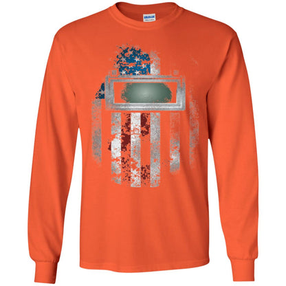 Welder Gift Shirt American Welding Hood Gift T-shirt Orange