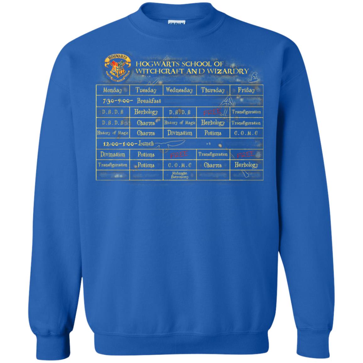 Harry's Schedule Harry Potter Shirt Royal