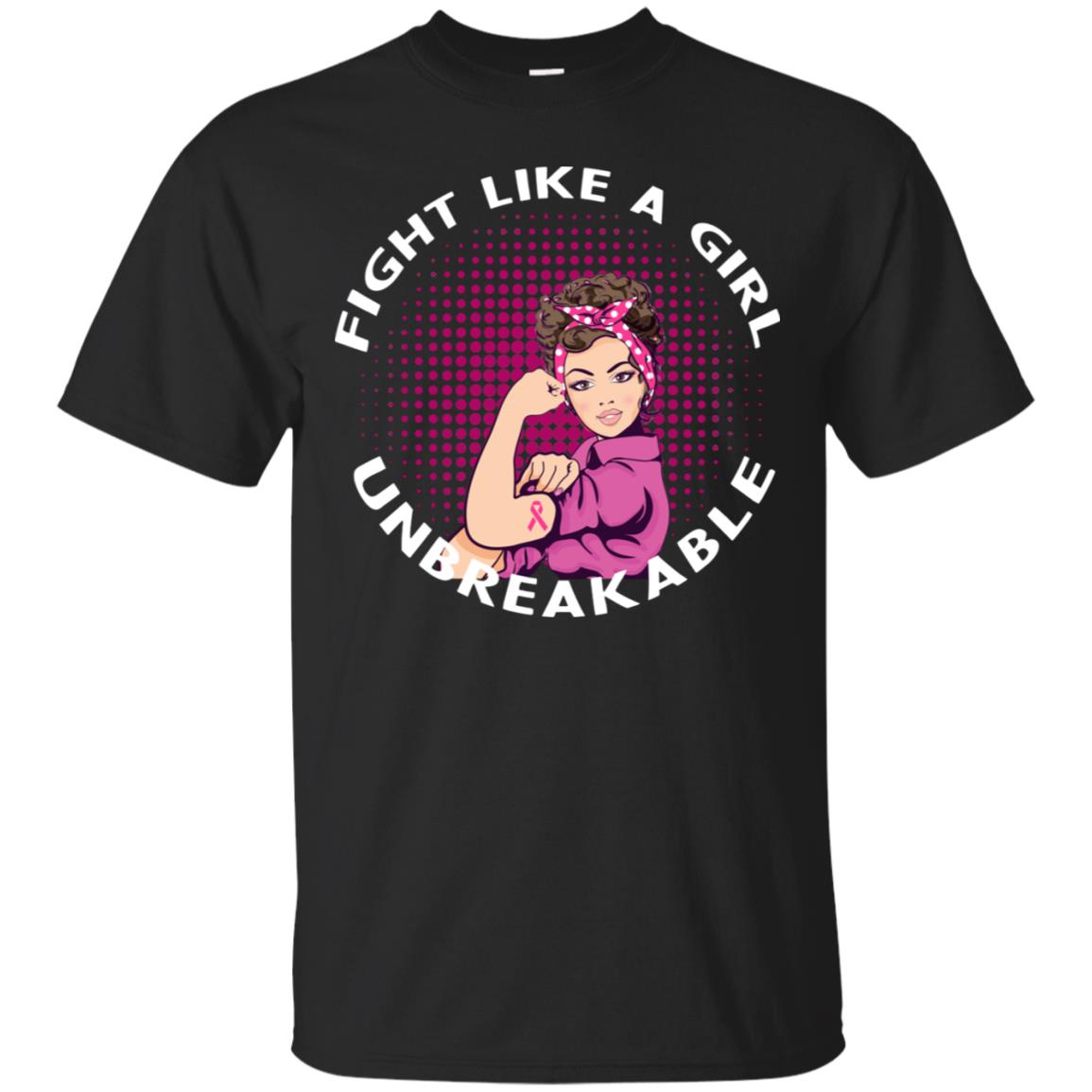 Fight Like A Girl Unbreakable Breast Awareness Shirt Black