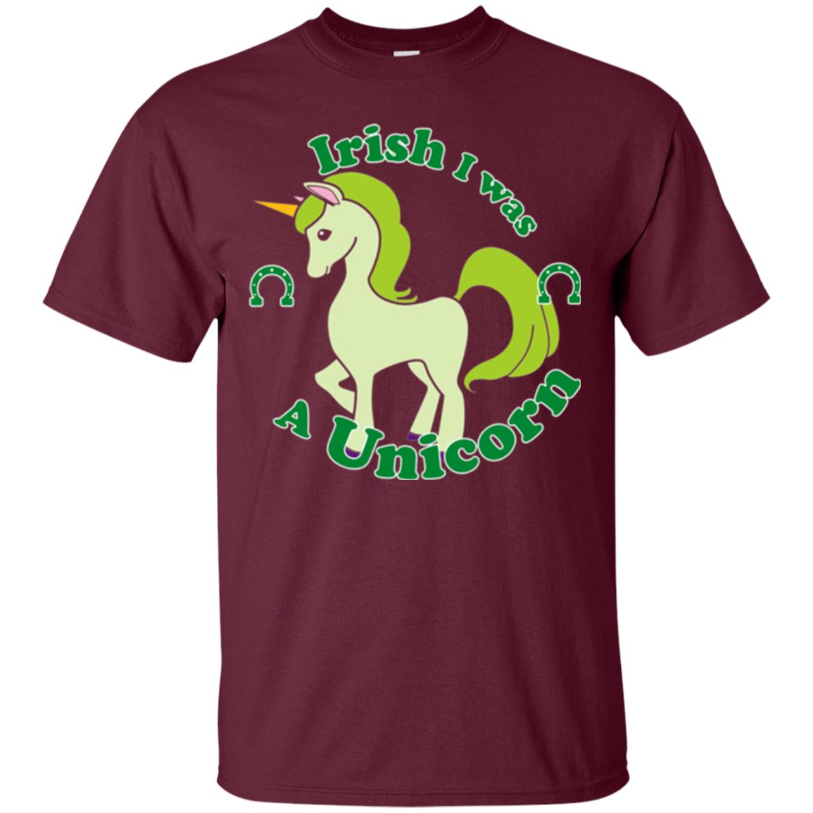 St. Patrick_s Day Unicorn T-shirt Cute Unicorn Maroon