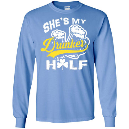 She_s My Drunker Half Saint Patrick_s Day T-shirt Carolina Blue