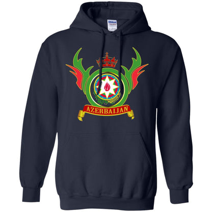 Azerbaijan Arms Coat Flag T-shirt Navy