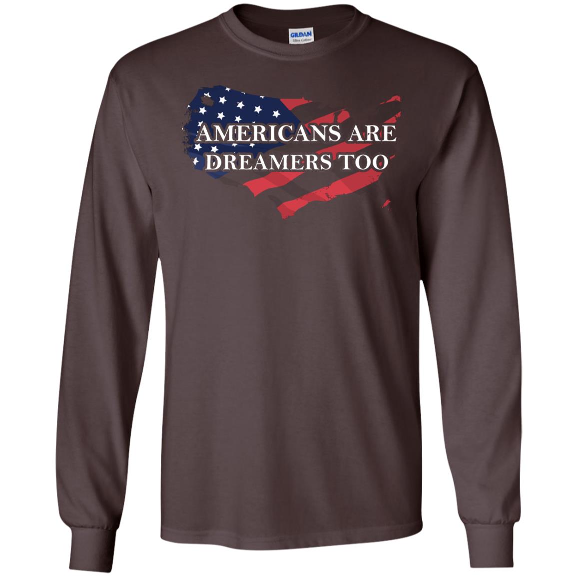 Americans Are Dreamers Too T-shirt Dark Chocolate