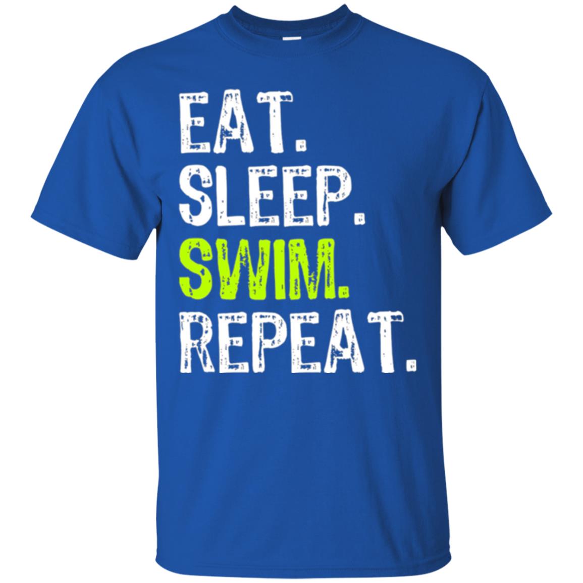 Swim Lovers T-shirt Eat Sleep Swim Repeat Royal