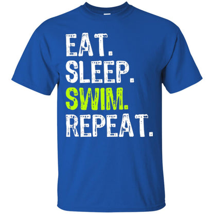 Swim Lovers T-shirt Eat Sleep Swim Repeat Royal