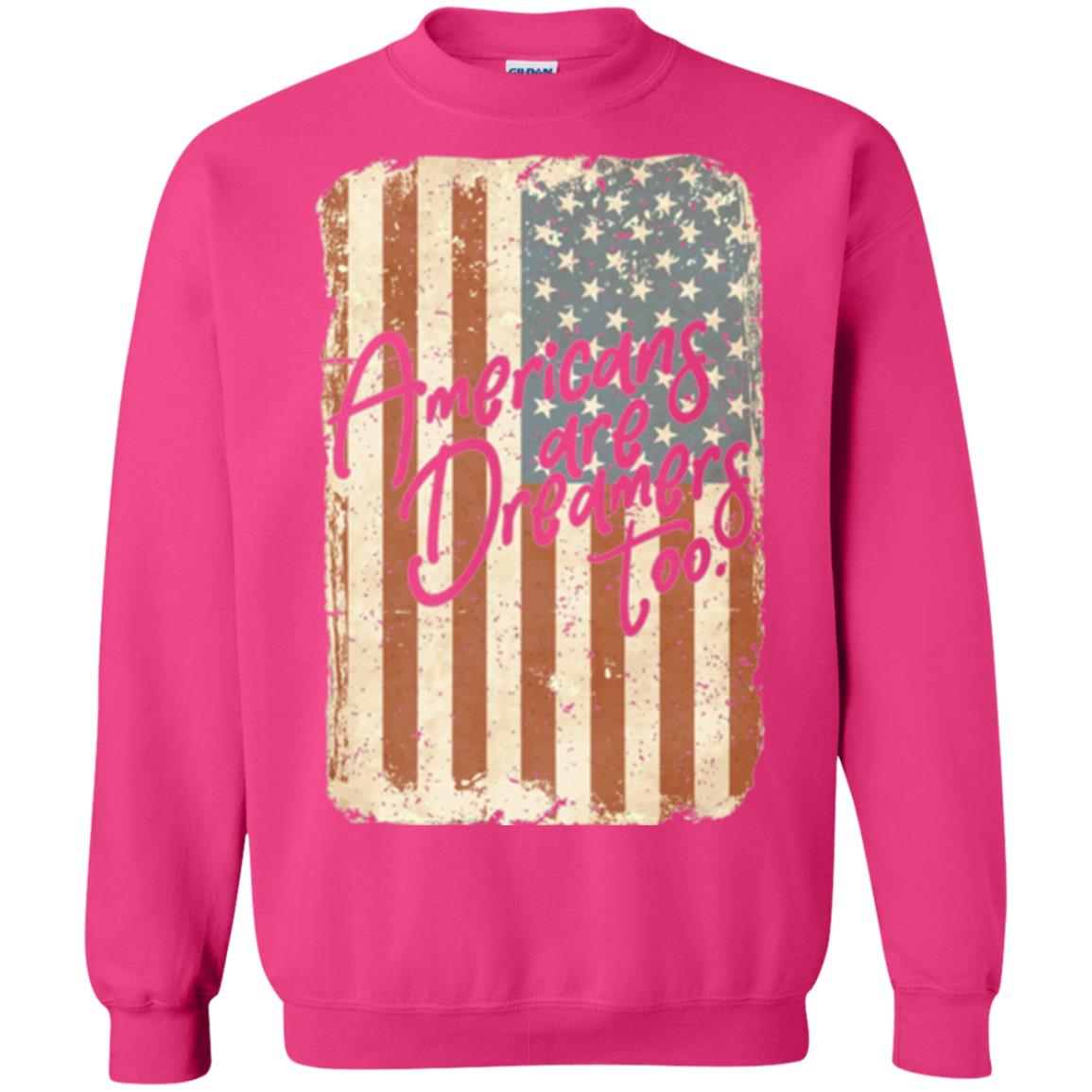 Americans Are Dreamers Too T-shirt American Flag Heliconia