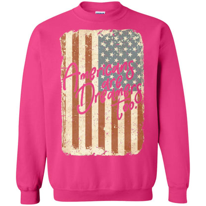 Americans Are Dreamers Too T-shirt American Flag Heliconia