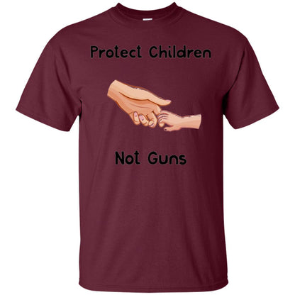 Protect Children Not Guns Anti Gun Protest T-shirt Maroon