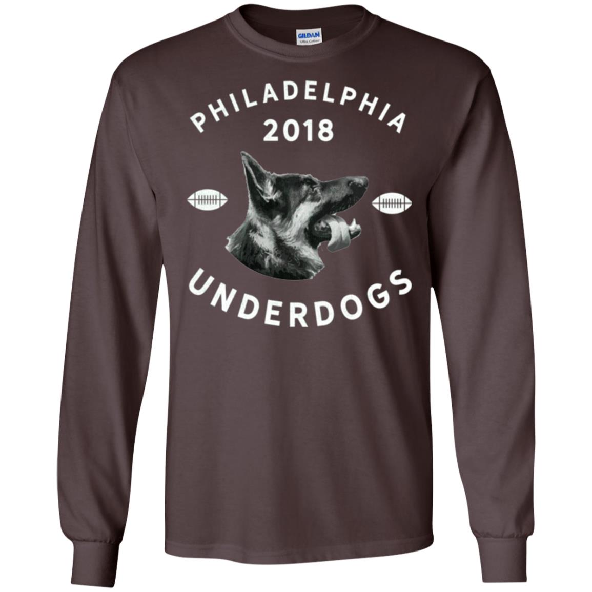 Dog Lover T-shirt Philly Philadelphia Underdogs 2018 Game Day Dark Chocolate