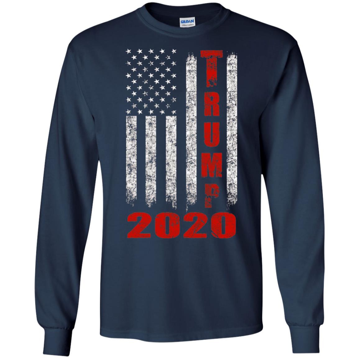 American Flag Vintage Design Trump 2020 T-shirt Navy