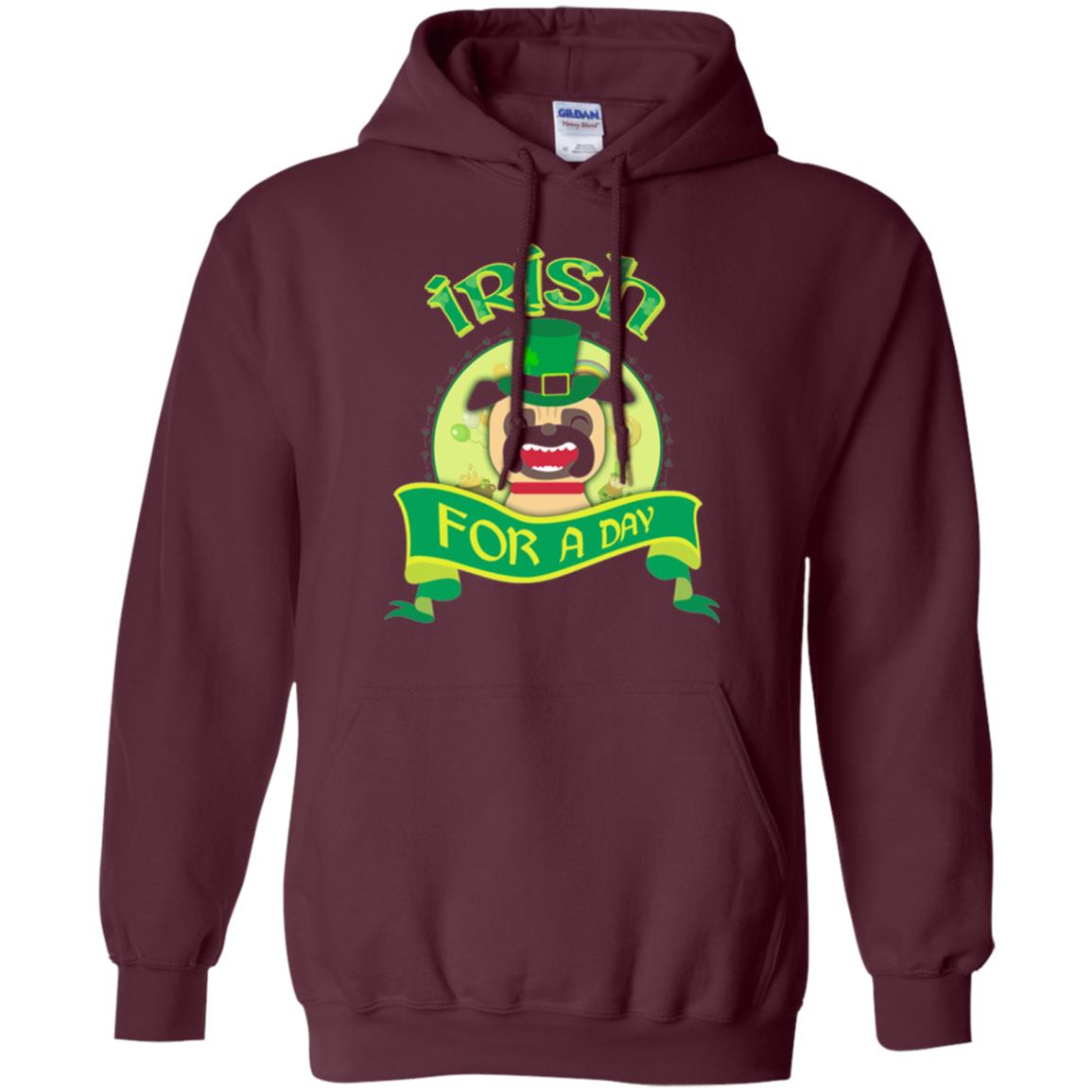 Saint Patrick_s Day T-shirt Amazing I_m Irish Pug Maroon