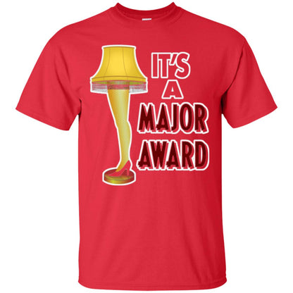 Christmas T-shirt It_s A Major Award Leg Lamp Red