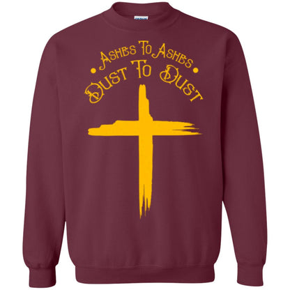 Christian T-shirt Ashes To Ashes Dust To Dust Maroon