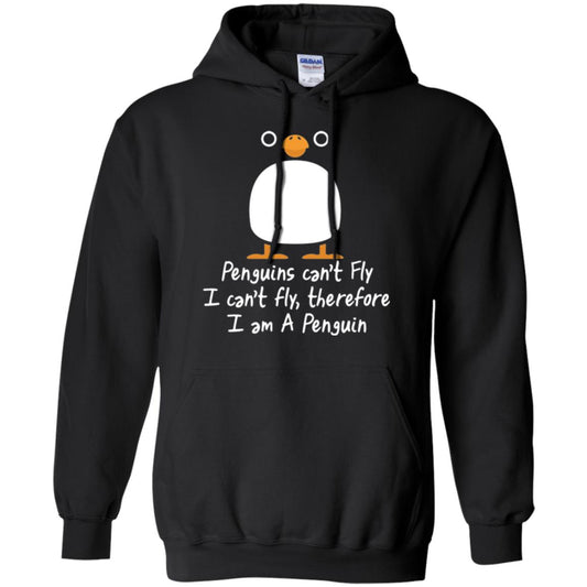 Penguin T-shirt I Can_t Fly Black