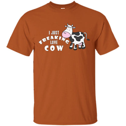 I Just Freaking Love Cow Shirt Texas Orange