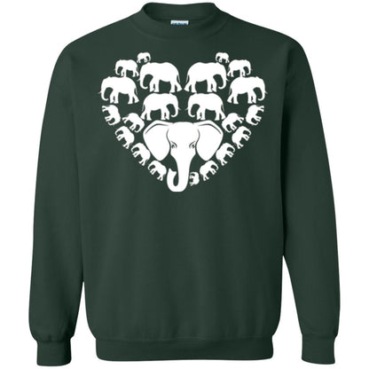 Elephant Lovers T-shirt Special Elephant Heart Forest Green