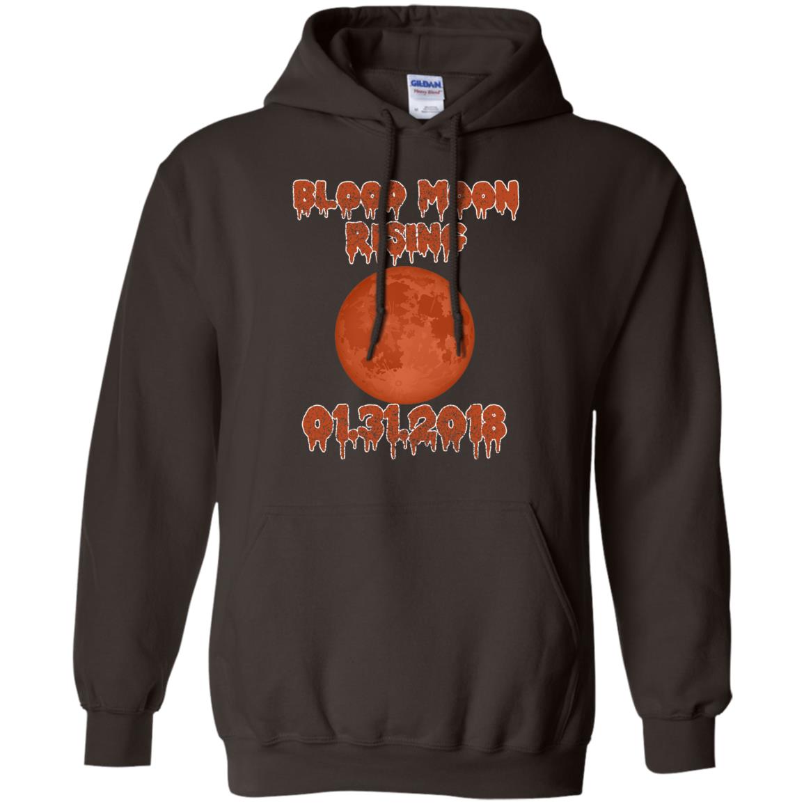 Blood Moon Rising Total Lunar Eclipse T-shirt Funny Lunar Eclipse Dark Chocolate
