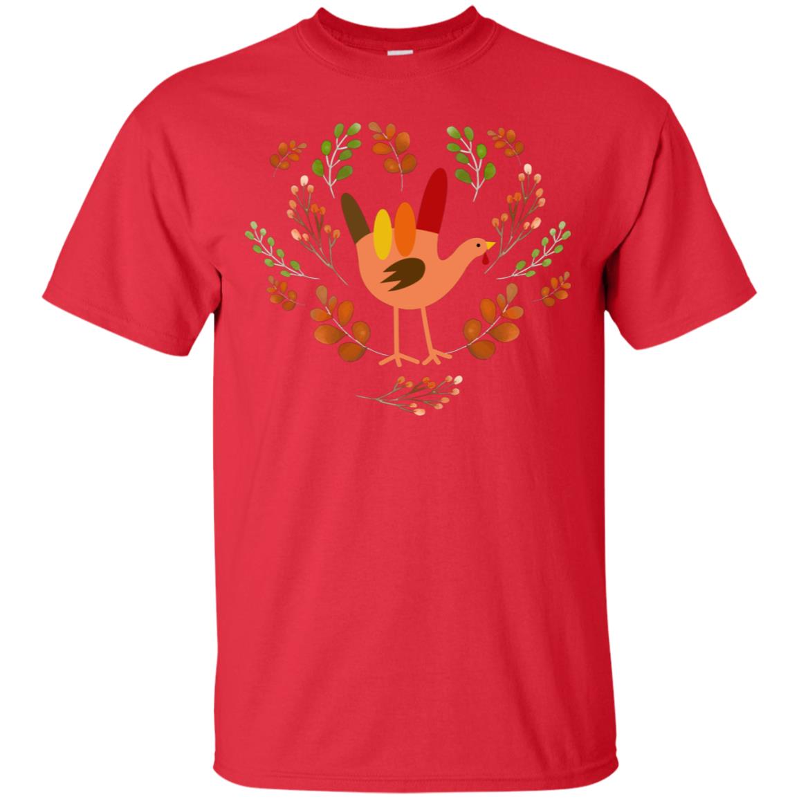 Rocknroll Sign Turkey Thanksgiving Gift Shirt For Mens Or Womens Red