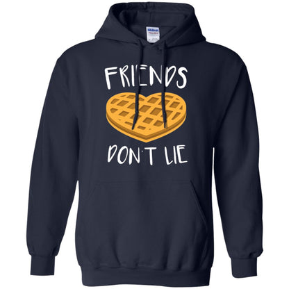 Funny Waffle T-shirt Friends Don_t Lie Navy