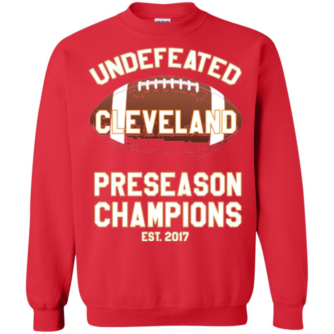 Football T-shirt Cleveland Football Undefeated Preseason Champion Red