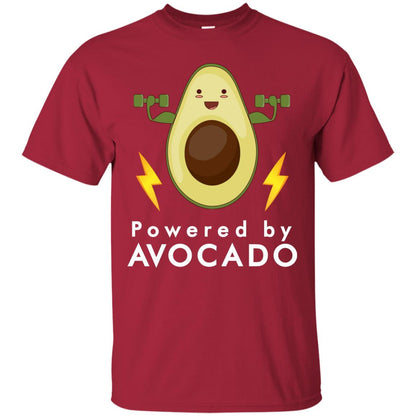 Powered By Avocado Fitness Shirt Cardinal