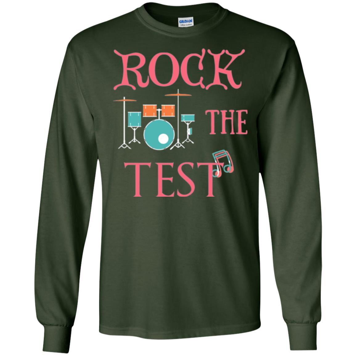 Rock The Test Professor Teacher T-shirt Forest Green