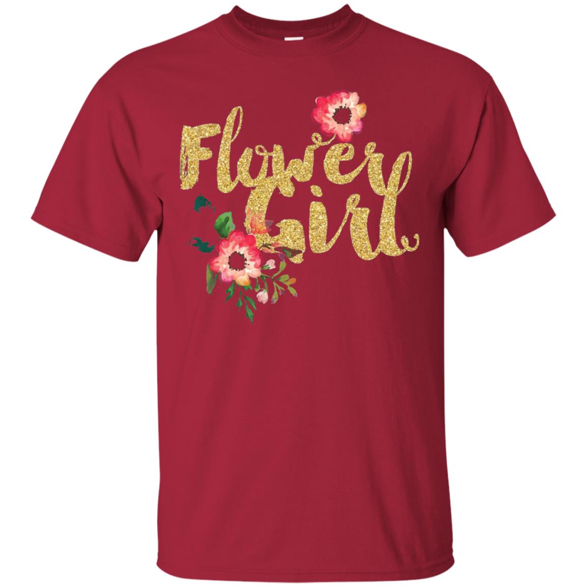Flower Girl Bridesmaid Wedding Reception T-shirt Cardinal