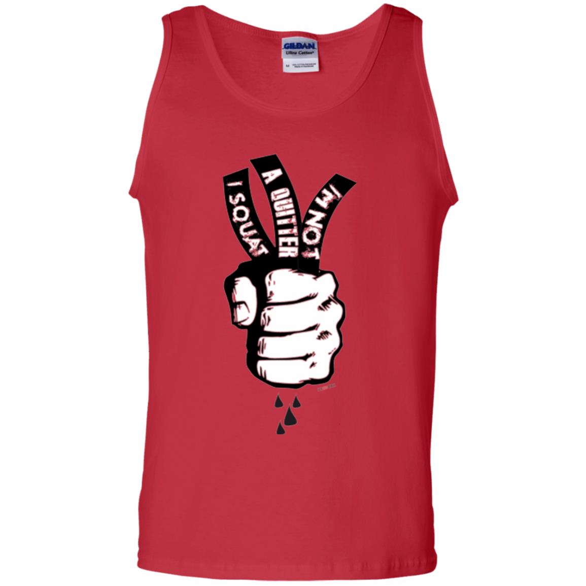 Fitnoquit T-shirt Im Not A Quitter Im Squat Gym Red