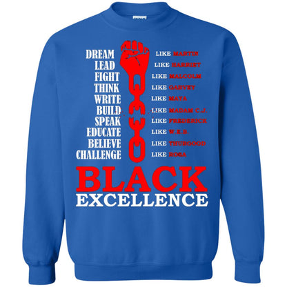Black Excellence Black Af Proud African American T-shirt Royal