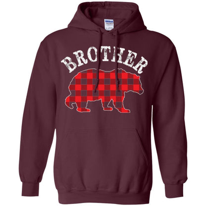 Christmas T-shirt Red Plaid Brother Bear Maroon