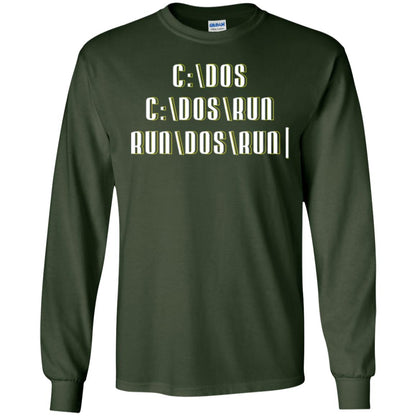 Programmer T-shirt Run Dos Run Forest Green